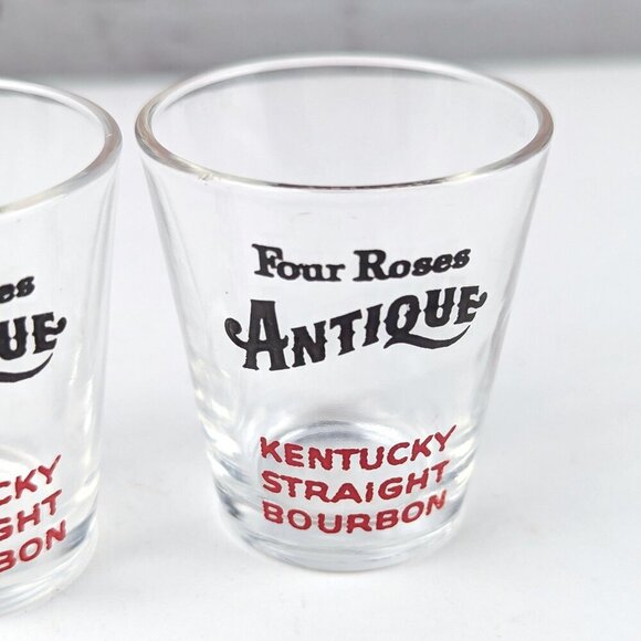Set of 2 Four Roses Antique Bourbon Shot Glasses - Picture 3 of 5
